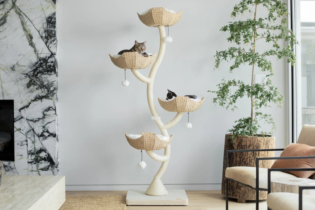 Real Tree Cat Furniture, Luxury Cat Tower, 4 Tier Cat Tower – Mau Real Tree Cat Furniture, Luxury Cat Tower, 4 Tier Cat Tower – Mau