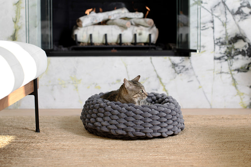 Grey store cat bed